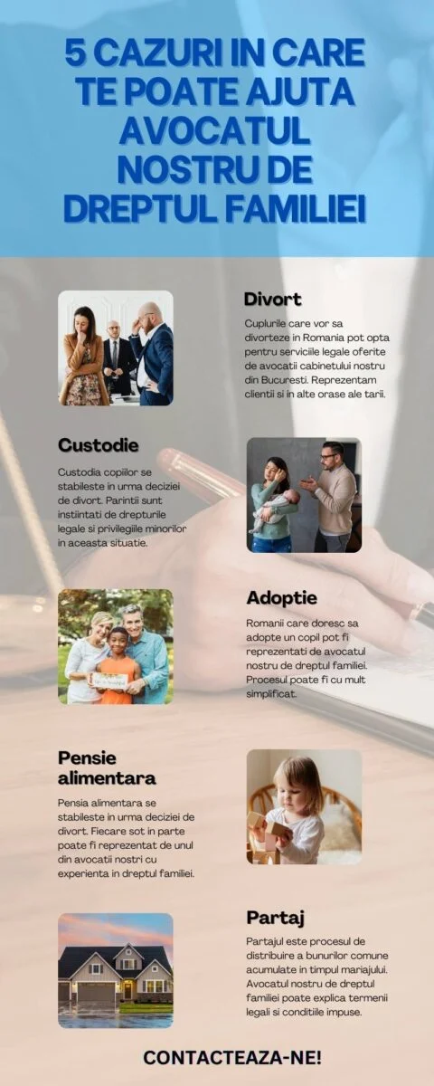 5 cazuri in care te poate ajuta avocatul de dreptul familiei (infografic)